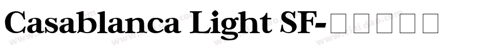 Casablanca Light SF字体转换